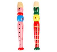 Instrumento Grabador para niños, 2 Piezas, Flauta Piccolo Colorida de Madera de 6 Agujeros, Instrumentos Musicales para niños y niñas a Partir de 3 años, Color Aleatorio