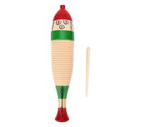 Instrumento Guiro de madera: herramienta de ritmo de percusión, dispositivo de aprendizaje musical, instrumento raspador con forma de paz, accesorio de percusión latina tradicional | Equipo de entrena