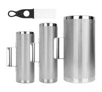 Instrumento guiro de percusión latina de acero inoxidable con raspador para creación de sonido rítmico (4 12 pulgadas)