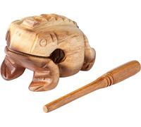 Instrumento guiro de rana de madera para música de aula, no fabricado en China, incluye raspador