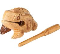 Instrumento guiro de rana de madera para música de aula, no fabricado en China, incluye raspador