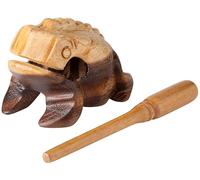Instrumento guiro de rana de madera para música de aula, no fabricado en China, incluye raspador