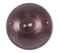 Instrumento Handpan 432/440Hz Tambor de Acero de 56cm Tambor de Mano en Re menor con 9/10/12 Notas, Percusión Hand Tuning para Práctica Musical, con Soporte, Bolsa(Purplish-red,432Hz/10Note)