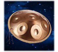 Instrumento Handpan Tambor Handpan Para Adultos, Steel Hand Drums, 22 Pulgadas Re Menor, 432 Hz/440 Hz, 9/10/12 Notas, Hand Pan Drums Sets Para Presentaciones, Principiantes(Gold,432HZ/9Note)