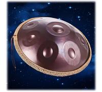 Instrumento Handpan Tambor Handpan Para Adultos, Steel Hand Drums, 22 Pulgadas Re Menor, 432 Hz/440 Hz, 9/10/12 Notas, Hand Pan Drums Sets Para Presentaciones, Principiantes(Purple,440HZ/9Note)