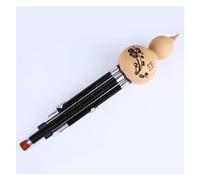Instrumento Hulusi Natural Gourd Black Wood Gourd Flute Adult Beginner C Key/B Flat Hulusi Ethnic Musical Instrument (Color : C key)