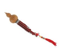 Instrumento Hulusi Tubo De Sonido De Caoba De Calabaza Natural, Flauta De Cucurbitáceas De Tres Tonos Con Llave Hulusi B Bemol/C Con Estuche (Color : C key)
