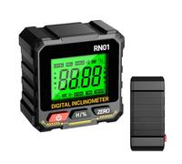 Instrumento magnético digital para la medición de ángulos - Inclinómetro con pantalla digital multifunción, giratoria automática | Nivel de cuatro lados con inclinación y pantalla LCD