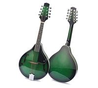 instrumento mandolina Instrumento Musical De Mandolina De Tilo De 8 Cuerdas, Instrumento De Cuerda De Mandolina De Cuerda Verde