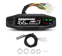 Instrumento Medidores Digitales Velocímetro Motocicleta | Indicador Señal Grupo Tacómetro Indicador Aceite Soporte/sensor CYPMDW(With sensor)