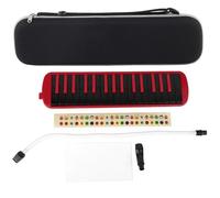 Instrumento melódica de 32 teclas, instrumento musical con teclado de piano de aire con bolsa de transporte para principiantes, músicos profesionales (Red)