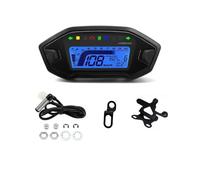 Instrumento motocicleta Tacómetro digital LED para motocicleta 0-13000 RPM 7 colores retroiluminación tablero con sensor odómetro universal para 1 2 4 para cilindros