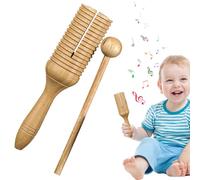 Instrumento musical de bloque de - Sonda Guiro de percusión de madera | Juguete musical educativo con sonido de con, instrumento de ritmo de un solo altavoz para niños y adultos