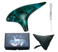 Instrumento musical de cerámica de 12 agujeros para estudiantes, diseño ergonómico, proyección de sonido mejorada para amantes de la música, ocarina profesional