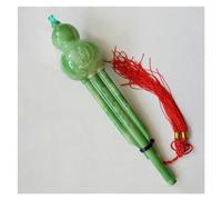 Instrumento Musical De Cucurbitáceas Étnicas Chinas Hulusi Verde B Bemol/C Con Estuche De Almacenamiento Hulusi Profesional (Color : B Flat)