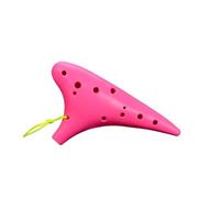 Instrumento Musical De Flauta Ocarina De Resina De Nivel De Entrada Alto AC De Cerámica Ocarina De 12 Agujeros (Color : Pink)