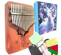 Instrumento Musical de Madera Africana Kalimba Melodiko Piano 17 Kl