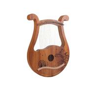 Instrumento musical de madera de arpa de lira con llave de afinación, perfecto para músicos y principiantes