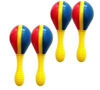 Instrumento Musical De Maraca De ,4 Piezas Sonajero De Mano,Instrumentos Musicales Infantiles - Para Preescolar Aula Música Actividad Musical Sonajero Percusión Escenario Actuación Ritmo Juego Infanti