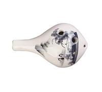 Instrumento musical de ocarina de cerámica de boca larga con tono Alto C de 6 orificios Tipo de rendimiento profesional Ocarina Principiante Instrumento de ocarina para adultos (7)