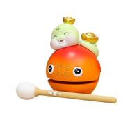 Instrumento musical de peces, Calming Drum Zen, Mokugyo Resin Temple Block Percussion Wooden Music Block Meditation Sound Tool for Yoga, 3.54x2.17x4.25 pulgadas