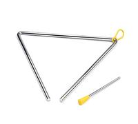 Instrumento Musical de Percusión Triangular de Acero con Golpeador y Soporte para Mazo, para que los Niños Aprendan y Disfruten de la Diversión (10 pulgadas)