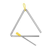 Instrumento Musical de Percusión Triangular de Acero con Golpeador y Soporte para Mazo, para que los Niños Aprendan y Disfruten de la Diversión (6 pulgadas)