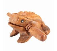 Instrumento musical de rana de madera, instrumentos de percusión Frog de madera para decoración de la oficina en el hogar (No. 1 5.8 cm)
