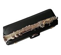Instrumento Musical De Saxofón De Tubo Recto Niquelado De Latón Bb Con Bolsa Saxofón profesional
