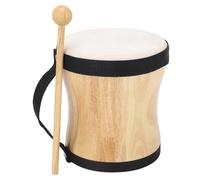 Instrumento Musical de Tambor de Mano, Instrumento de Percusión Profesional con Tapa de Piel de Oveja de Madera, Tambor de Conga con Palo para Adultos Principiantes (BLACK)