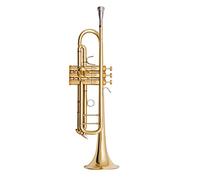 Instrumento Musical de Trompeta de Estudiante de Trompeta Dorada, Rendimiento Profesional de Examen de Nivel Principiante, Boca de Cuerno Grande, Tono Brillante, Tubo de latón con