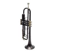 Instrumento Musical De Trompeta Negra Esmerilada, Tono BB, Material De Superficie De Trompeta, Níquel Negro Dorado