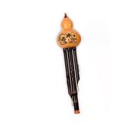 Instrumento Musical Étnico Tradicional De Cucurbitáceas Desmontable De Tres Tonos Con Nudo Chino Hulusi Profesional (Color : 02, Size : BB key)
