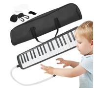Instrumento musical melódica de 37 teclas,Melódica de 37 teclas - Piano armónica infantil,Instrumento melódica de teclado de soplado, instrumento musical de teclado de piano de aire portátil para prác