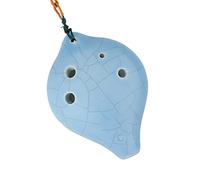 Instrumento musical Ocarina con esmalte de grieta en forma de corazón con llave C triple de 6 orificios Instrumento de ocarina para estudiantes principiantes de seis orificios (5)