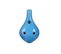 Instrumento Musical Profesional Para Principiantes Ocarina De Cerámica De Tamaño Pequeño Con 6 Agujeros Tono Alto C Esmalte De Llave Tao Chino(Blue 1)