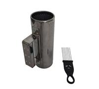 Instrumento musical redondo cilíndrico latino instrumentos de percusión guiro de metal, agitador Guiro con raspador