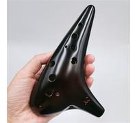 Instrumento Ocarina Alto C Major Ocarina Instrumento De Mano Profesional 12 Agujeros Para Principiantes(Glossy smoky finish)