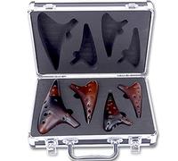 Instrumento Ocarina, Ocarina de 12 agujeros AC SF SG SC, juego de flauta de cerámica Xun con caja marrón transparente