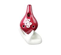 Instrumento Ocarina Ocarina De 6 Orificios, Llave De CA, Flauta De Seis Orificios, Ocarina Esmaltada De Color De Boca Larga, Adecuada Para Estudiantes Principiantes (Color : Crimson)