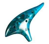 Instrumento Ocarina Ocarina de cerámica 12 tonos en do alto instrumento rendimiento profesional(Blue)
