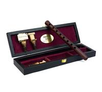 Instrumento profesional armenio DUDUK de madera de albaricoque, caja de madera cubierta con cuero, 1 caña profesional y 2 estándar, flauta oboe balaban viento de madera (clave D)