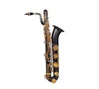 Instrumento Saxofón Saxofón Barítono Eb Instrumentos De Viento De Madera De Tallado Plano Con Traje De Ajuste Reemplazable Artista Profesional Principiante(Black)