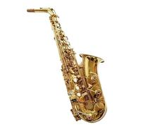 Instrumento Saxofón Saxofón Profesional Alto Eb Tune Laca De Latón Dorado Instrumento Musical Saxofón Plano Con Accesorios De Funda(A)