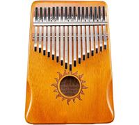 Instrumento sical Kalimba de 17 teclas, piano de pulgar 21 teclas Piano de dedo de madera maciza Mbira Piano portátil Regalo Marimba Forma de oso con martillo de afinación para adultos, prin