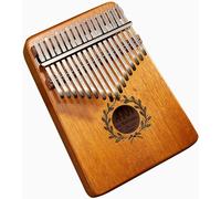 Instrumento sical Kalimba de 17 teclas, piano de pulgar 21 teclas Piano de dedo de madera maciza Mbira Piano portátil Regalo Marimba Forma de oso con martillo de afinación para adultos, prin