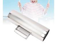 Instrumento SustVita Guiro con raspador para percusión latina y conciertos, cuenta con mango cómodo para sonidos fuertes y brillantes, cuerpo de acero inoxidable de 32x10 cm