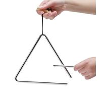 Instrumento Triangular De Acero - Triángulo De percusión Portátil, Campana De Educación Musical De Larga Duración | Herramienta De Aprendizaje Del Ritmo Con Atacantes Para Estudiantes, Adultos