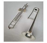 Instrumento Trombón Nivel De Juego Teclas De Pie Trombón Trombón Plateado Con Estuche Y Accesorios