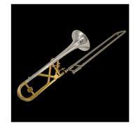 Instrumento Trombón Trombón De Boca De Trompeta Bañado En Plata De Latón Hecho A Mano Con Cambio De Tono De Si Bemol A Fa Tenor Con Estuche